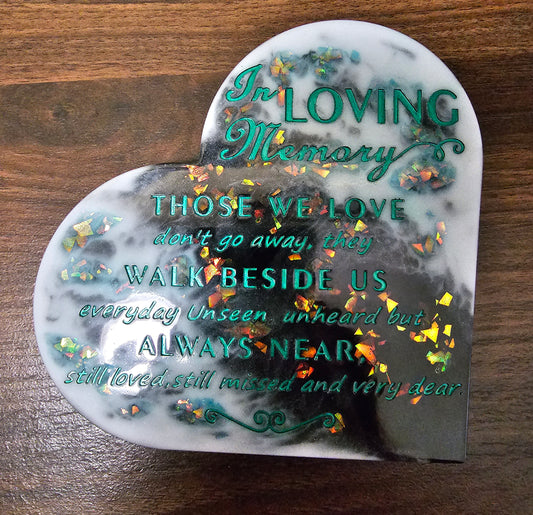 In Loving Memory Memorial Heart Keepsake – CustomizedSympathy Gift