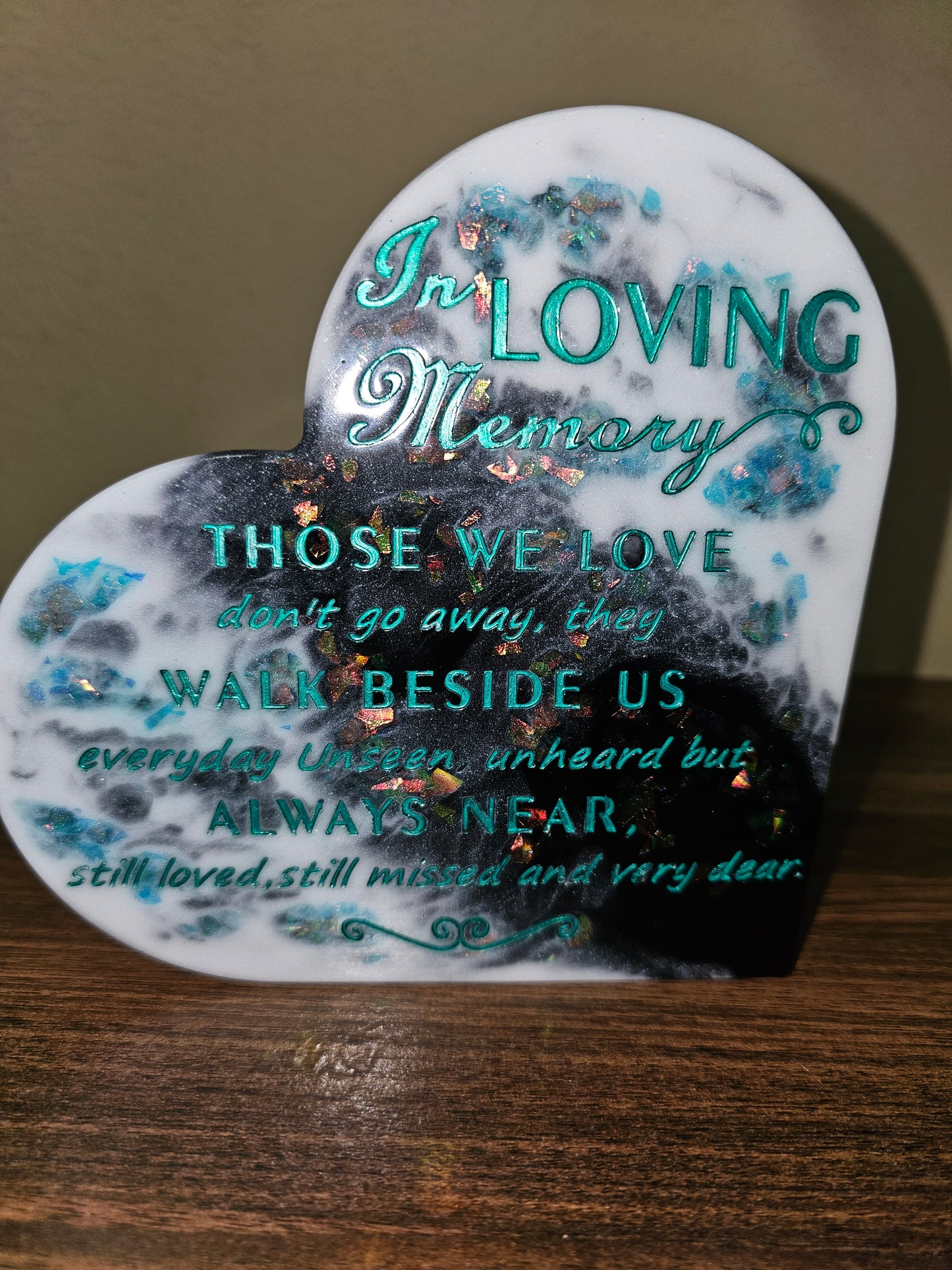 In Loving Memory Memorial Heart Keepsake – CustomizedSympathy Gift