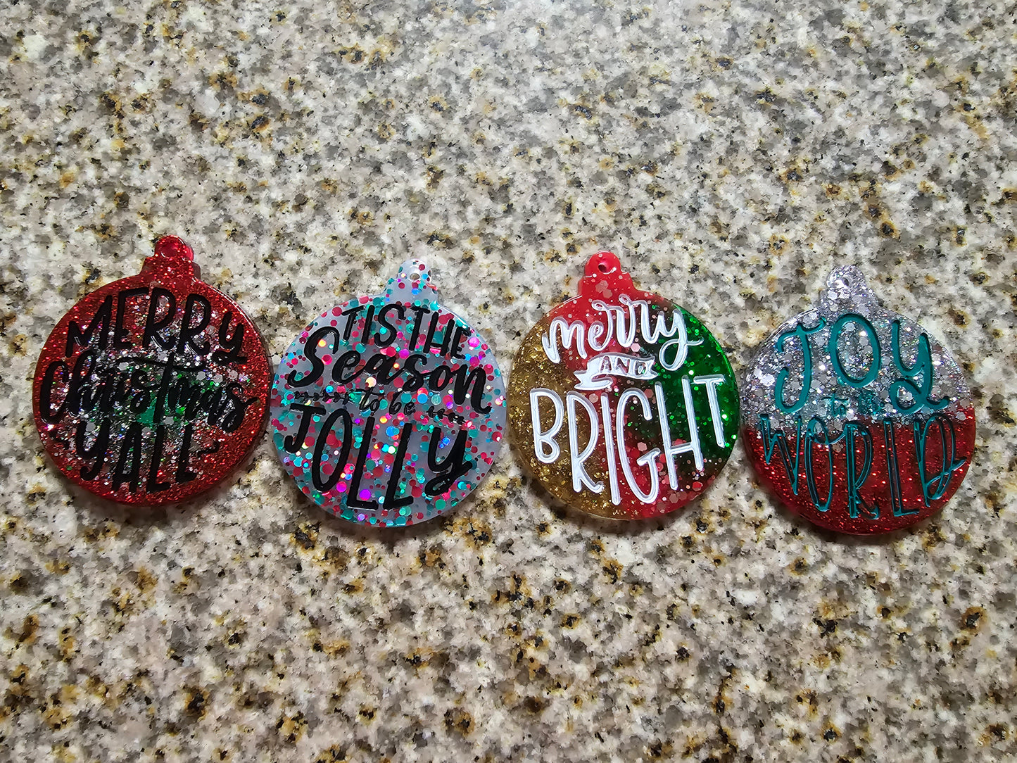 Tis The Season Glitter ornament