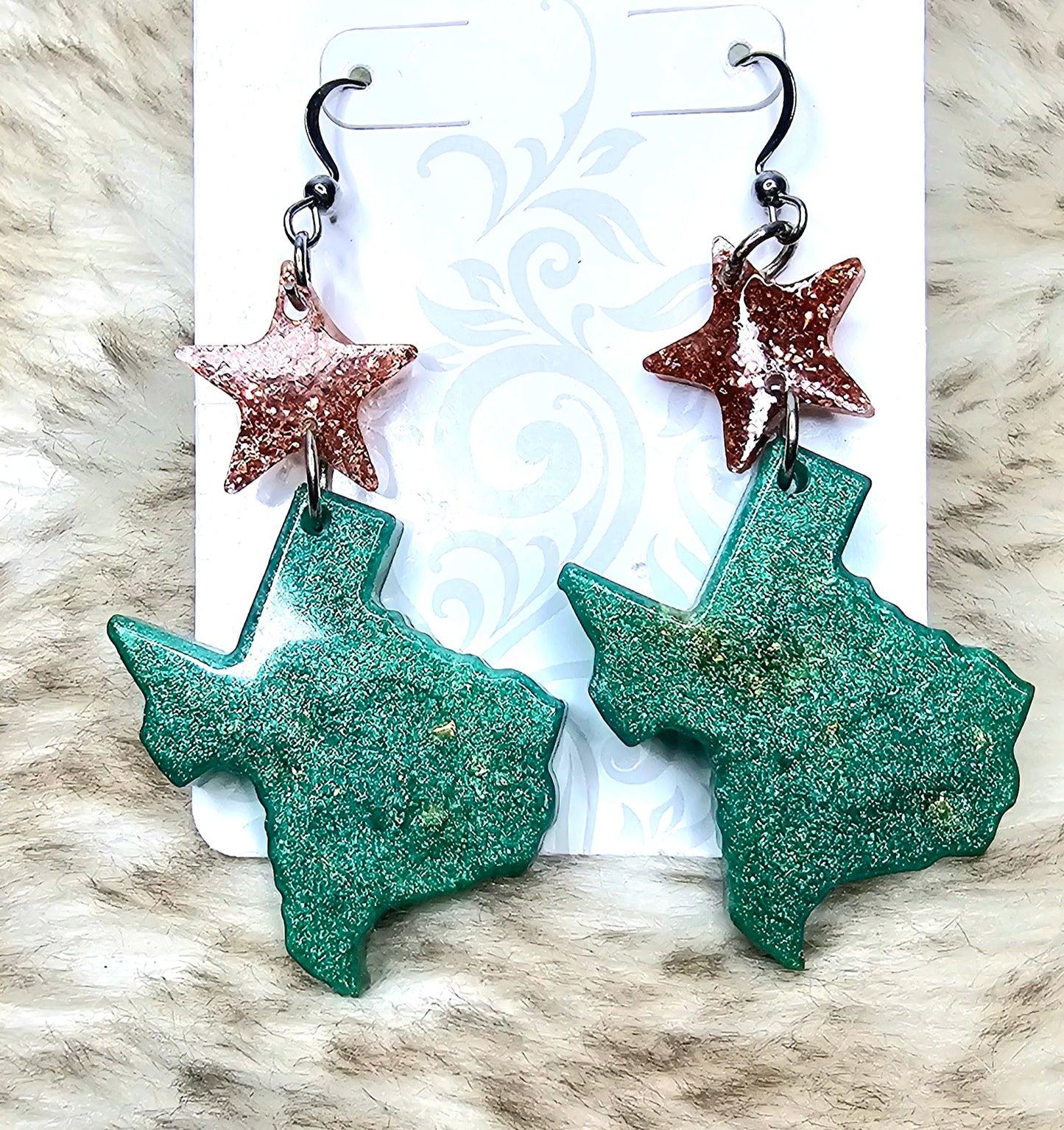 TX State Teal Earrings