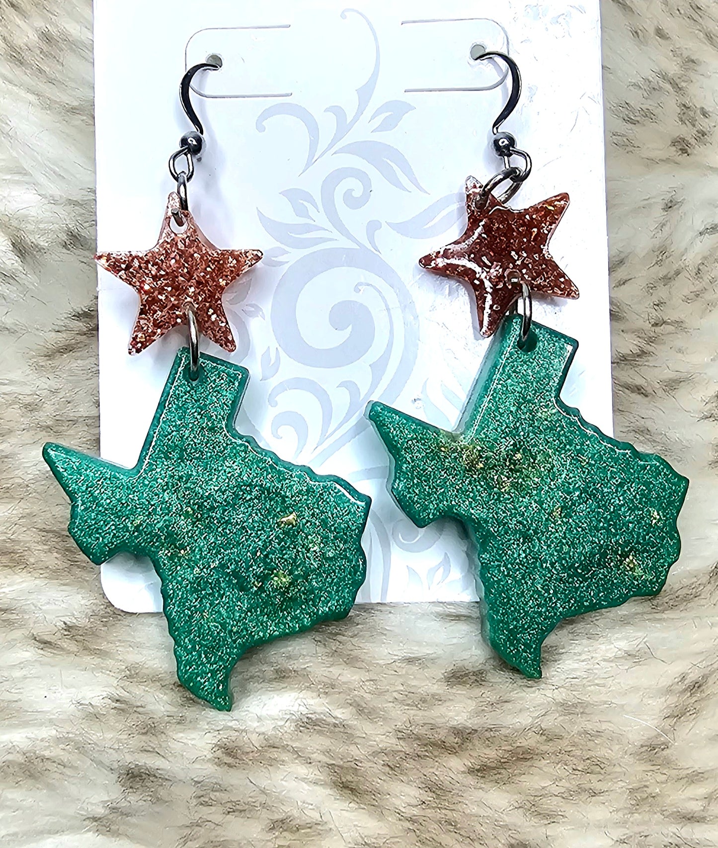 TX State Teal Earrings