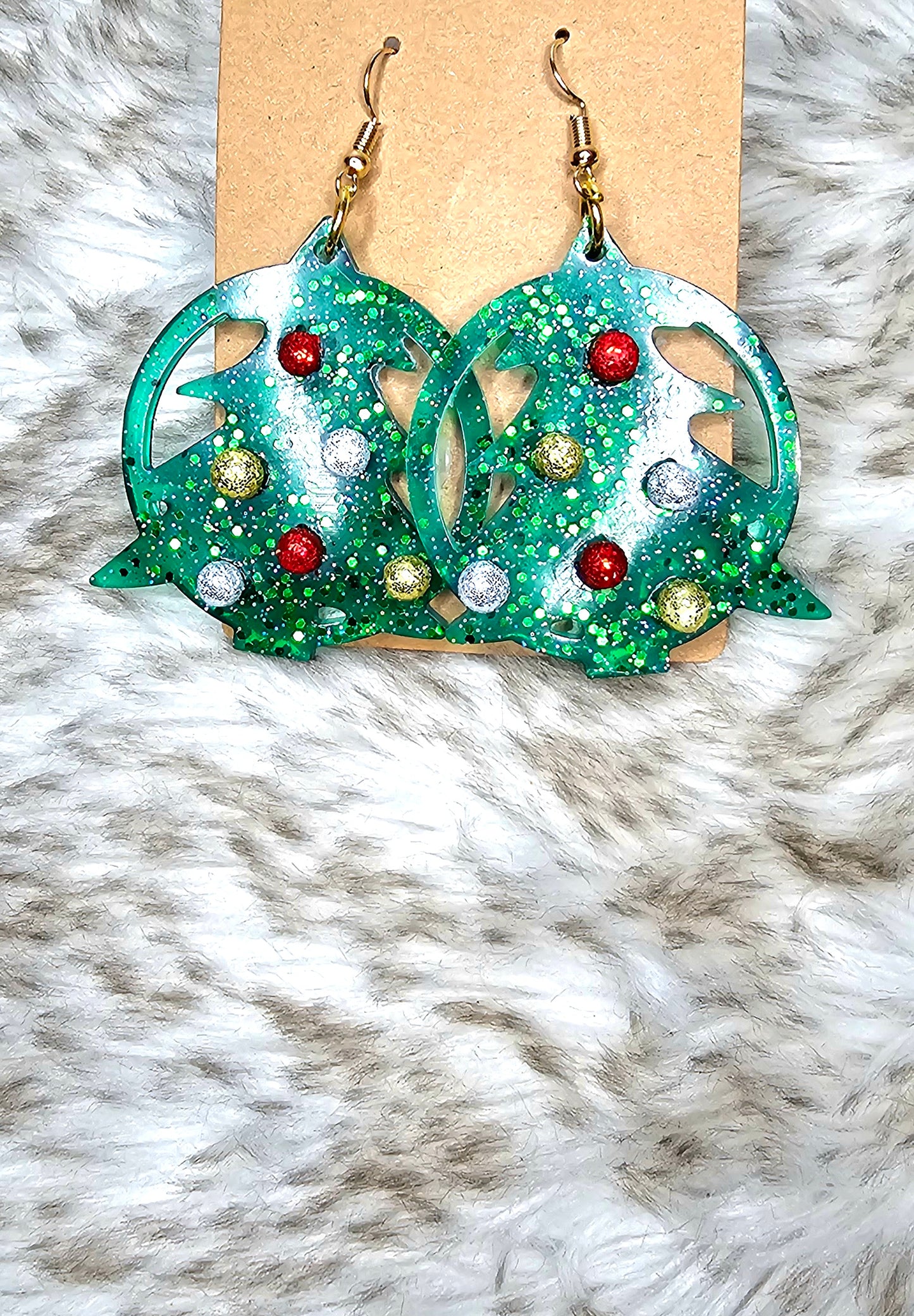 Christmas Tree ornament earrings