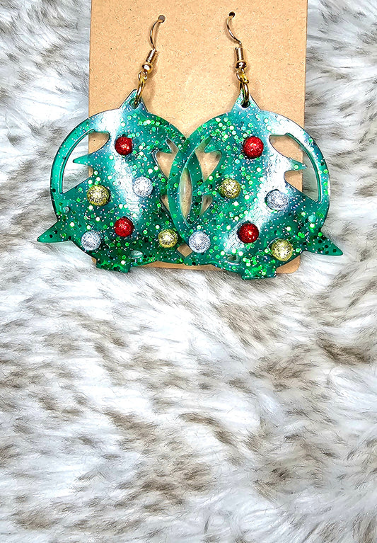 Christmas Tree ornament earrings