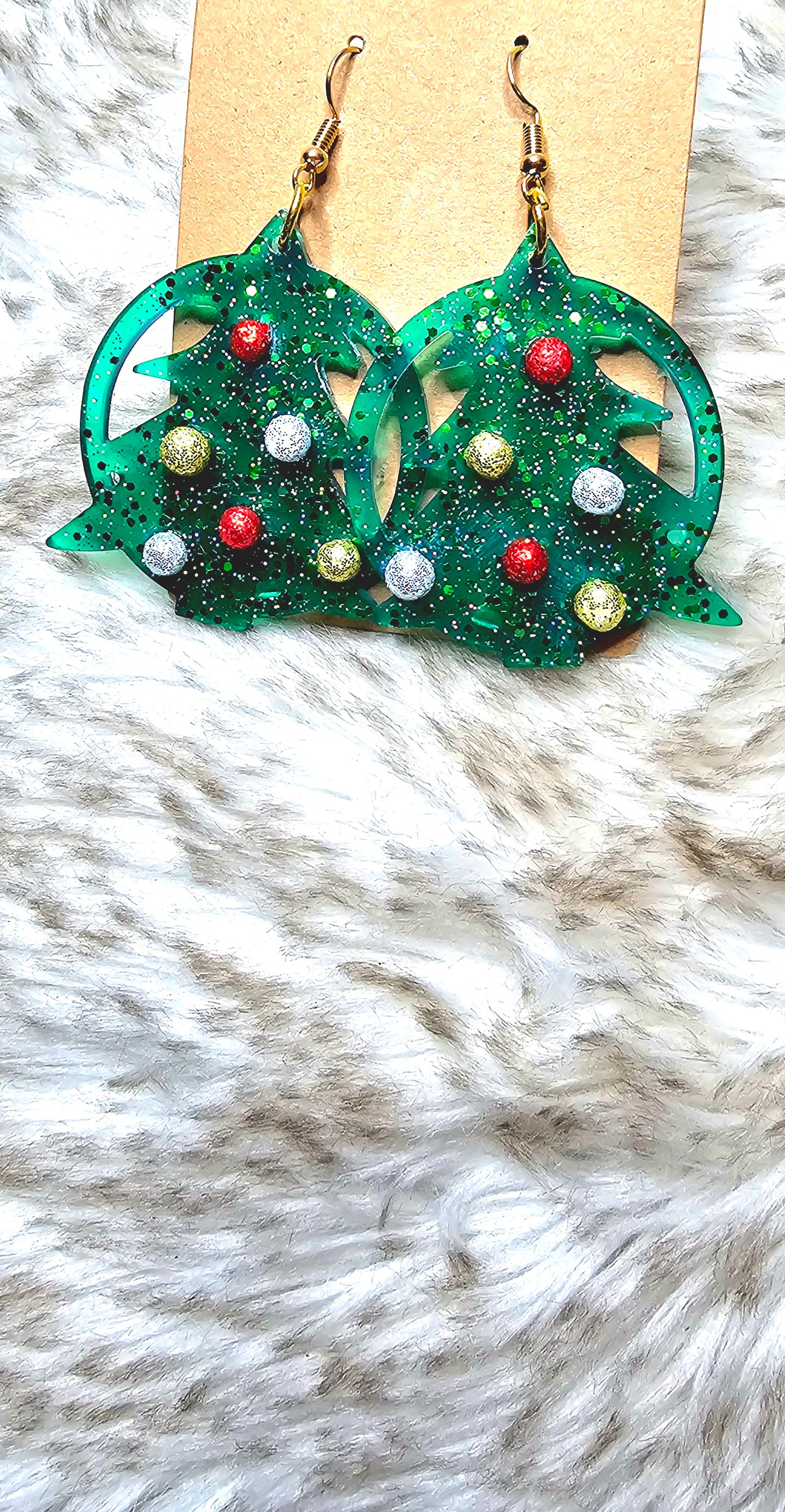 Christmas Tree ornament earrings