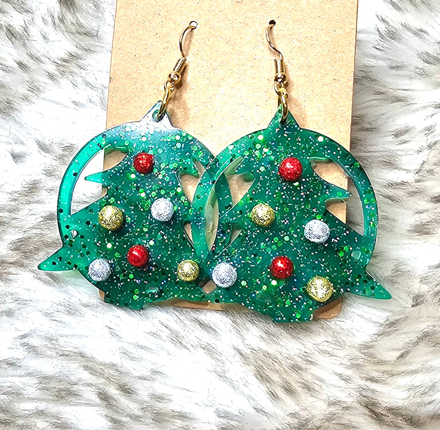 Christmas Tree ornament earrings